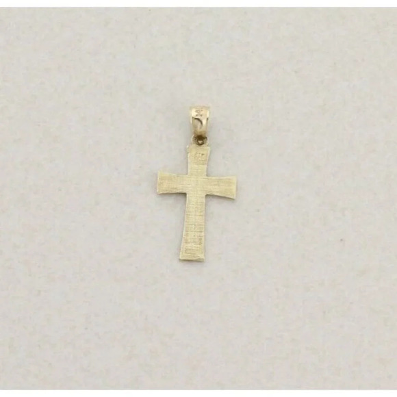 Pendant Only 14k Yellow Gold Cross Pendant - Picture 3 of 4